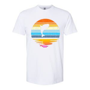 Beluga Whale Retro Sunset Save The Whales Beluga Meaningful Softstyle CVC T-Shirt