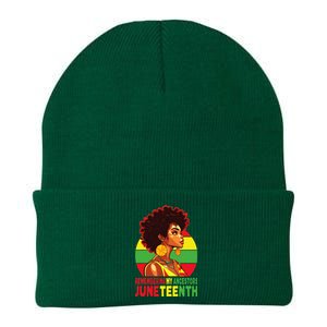 Black Women Remembering My Ancestors Juneteenth Knit Cap Winter Beanie