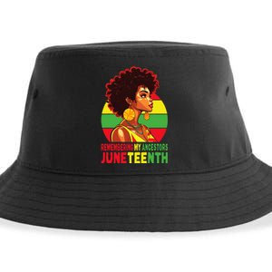 Black Women Remembering My Ancestors Juneteenth Sustainable Bucket Hat