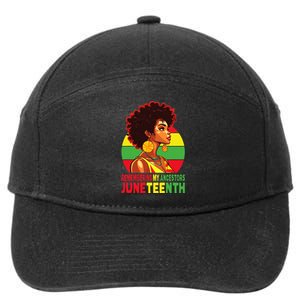 Black Women Remembering My Ancestors Juneteenth 7-Panel Snapback Hat