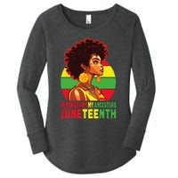 Black Women Remembering My Ancestors Juneteenth Women's Perfect Tri Tunic Long Sleeve Shirt