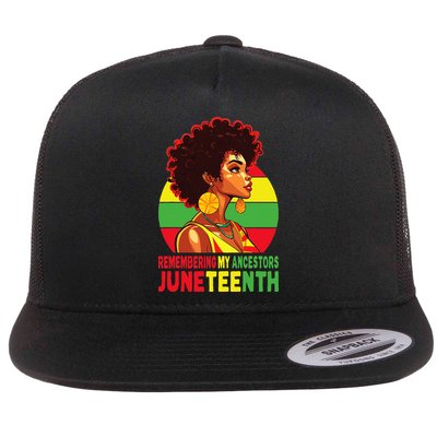 Black Women Remembering My Ancestors Juneteenth Flatbill Hat