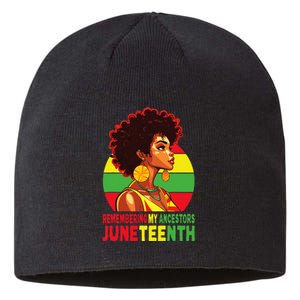 Black Women Remembering My Ancestors Juneteenth Sustainable Beanie