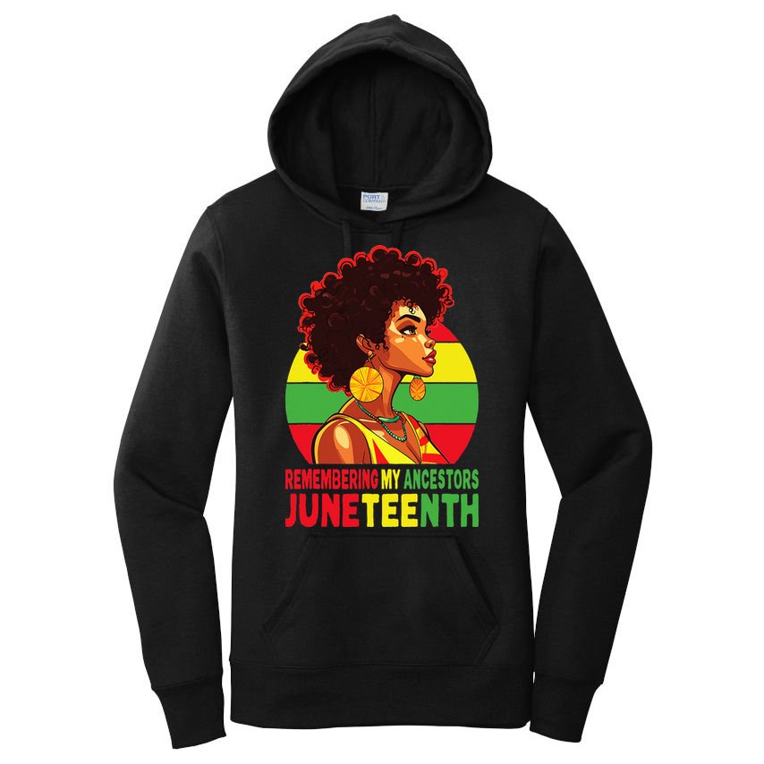 Black Women Remembering My Ancestors Juneteenth Women's Pullover Hoodie