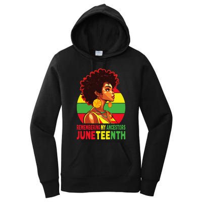 Black Women Remembering My Ancestors Juneteenth Women's Pullover Hoodie