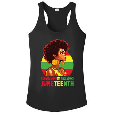 Black Women Remembering My Ancestors Juneteenth Ladies PosiCharge Competitor Racerback Tank