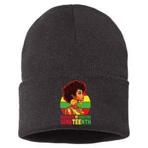 Black Women Remembering My Ancestors Juneteenth Sustainable Knit Beanie