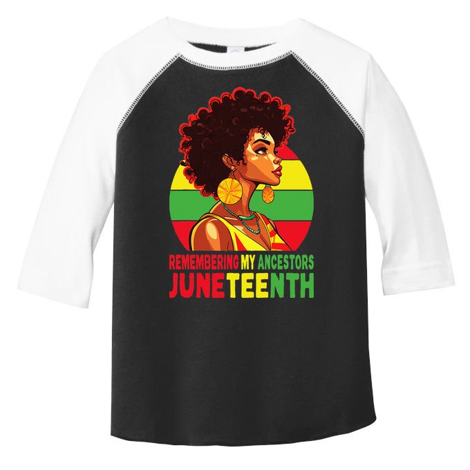 Black Women Remembering My Ancestors Juneteenth Toddler Fine Jersey T-Shirt