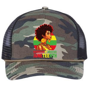 Black Women Remembering My Ancestors Juneteenth Retro Rope Trucker Hat Cap