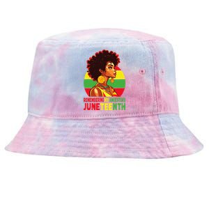 Black Women Remembering My Ancestors Juneteenth Tie-Dyed Bucket Hat