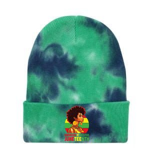 Black Women Remembering My Ancestors Juneteenth Tie Dye 12in Knit Beanie