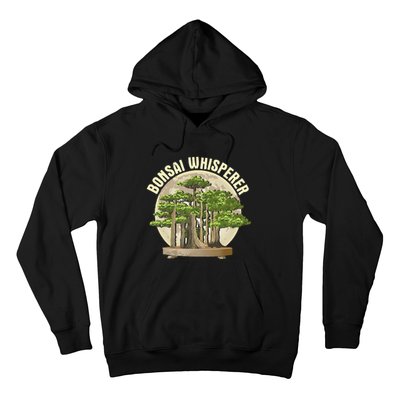 Bonsai Whisperer Retro Gardener Nature Bonsai Tree Lover Hoodie