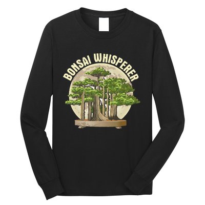 Bonsai Whisperer Retro Gardener Nature Bonsai Tree Lover Long Sleeve Shirt