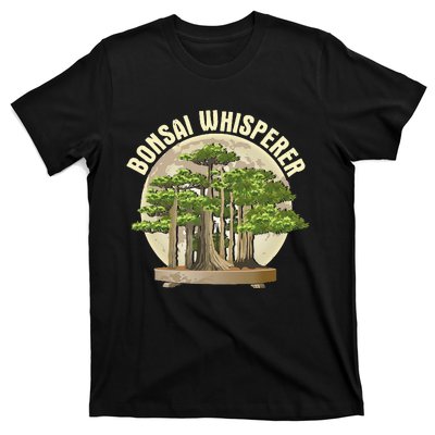 Bonsai Whisperer Retro Gardener Nature Bonsai Tree Lover T-Shirt