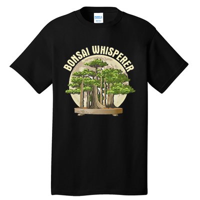 Bonsai Whisperer Retro Gardener Nature Bonsai Tree Lover Tall T-Shirt