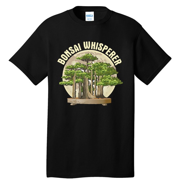 Bonsai Whisperer Retro Gardener Nature Bonsai Tree Lover Tall T-Shirt