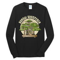 Bonsai Whisperer Retro Gardener Nature Bonsai Tree Lover Tall Long Sleeve T-Shirt