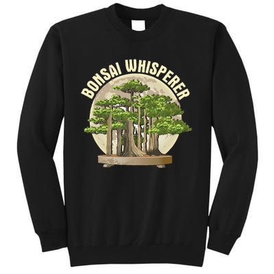 Bonsai Whisperer Retro Gardener Nature Bonsai Tree Lover Tall Sweatshirt