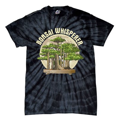 Bonsai Whisperer Retro Gardener Nature Bonsai Tree Lover Tie-Dye T-Shirt