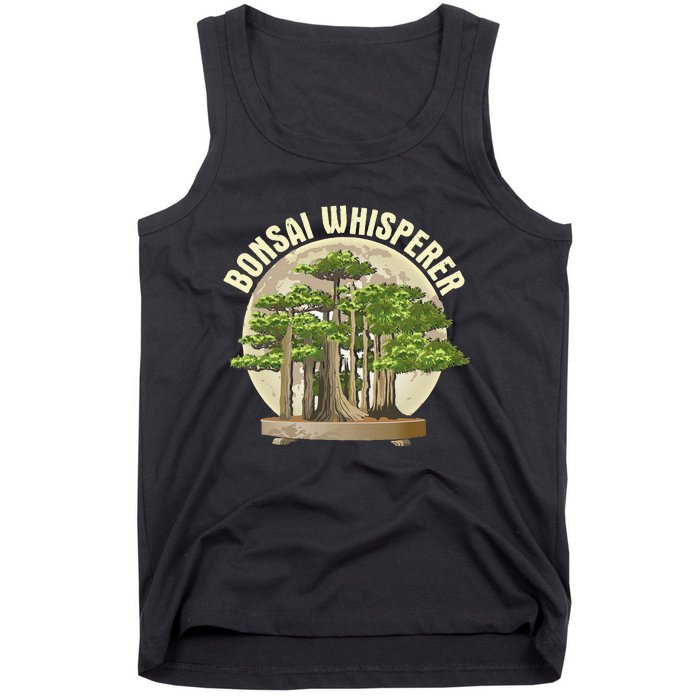 Bonsai Whisperer Retro Gardener Nature Bonsai Tree Lover Tank Top