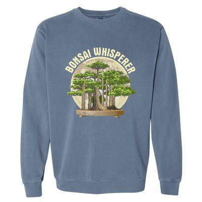 Bonsai Whisperer Retro Gardener Nature Bonsai Tree Lover Garment-Dyed Sweatshirt