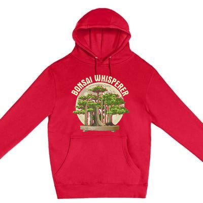 Bonsai Whisperer Retro Gardener Nature Bonsai Tree Lover Premium Pullover Hoodie