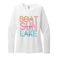 Boat Waves Sun Rays Lake Days Womens CVC Long Sleeve Shirt