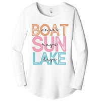 Boat Waves Sun Rays Lake Days Women's Perfect Tri Tunic Long Sleeve Shirt