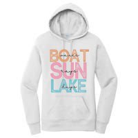 Boat Waves Sun Rays Lake Days Women's Pullover Hoodie