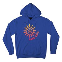 Boat Waves Sun Rays Lake Days Family Summer Vacation Retro Gift Hoodie