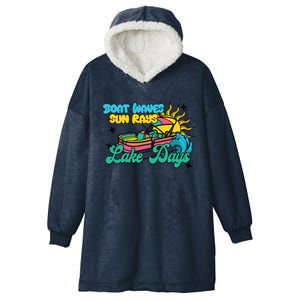 Boat Waves Sun Rays Lake Days Hooded Wearable Blanket