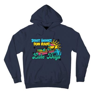 Boat Waves Sun Rays Lake Days Tall Hoodie