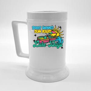 Boat Waves Sun Rays Lake Days Beer Stein