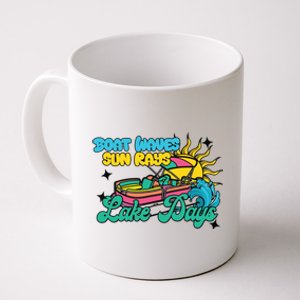 Boat Waves Sun Rays Lake Days Coffee Mug