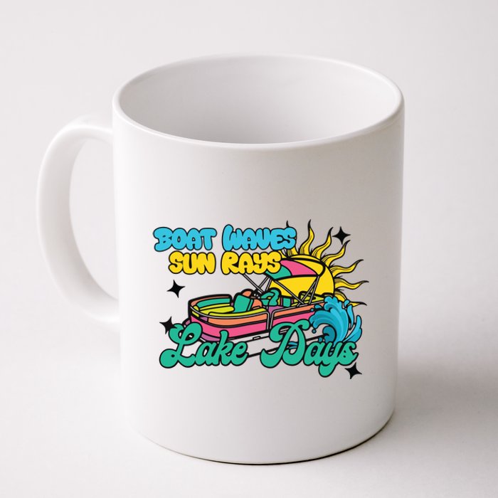 Boat Waves Sun Rays Lake Days Coffee Mug