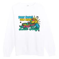 Boat Waves Sun Rays Lake Days Premium Crewneck Sweatshirt