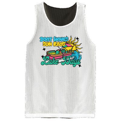 Boat Waves Sun Rays Lake Days Mesh Reversible Basketball Jersey Tank