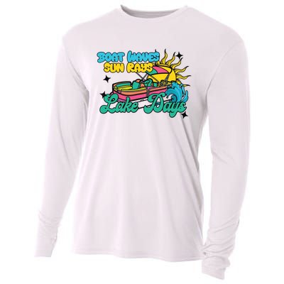 Boat Waves Sun Rays Lake Days Cooling Performance Long Sleeve Crew