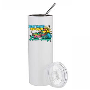 Boat Waves Sun Rays Lake Days Stainless Steel Tumbler