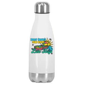 Boat Waves Sun Rays Lake Days Stainless Steel Insulated Water Bottle