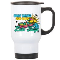 Boat Waves Sun Rays Lake Days Stainless Steel Travel Mug