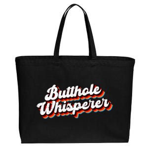 Butthole Whisperer Sarcastic Jokes Cotton Canvas Jumbo Tote