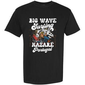 Big Wave Surfing Nazaré Portugal Surfer Surf Garment-Dyed Heavyweight T-Shirt