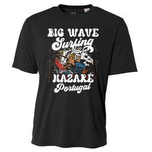 Big Wave Surfing Nazaré Portugal Surfer Surf Cooling Performance Crew T-Shirt