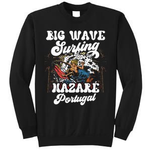 Big Wave Surfing Nazaré Portugal Surfer Surf Sweatshirt