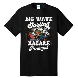 Big Wave Surfing Nazaré Portugal Surfer Surf Tall T-Shirt