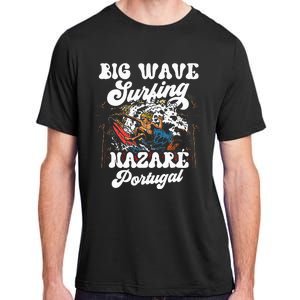 Big Wave Surfing Nazaré Portugal Surfer Surf Adult ChromaSoft Performance T-Shirt