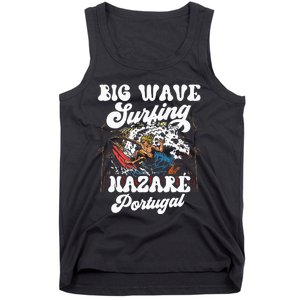 Big Wave Surfing Nazaré Portugal Surfer Surf Tank Top