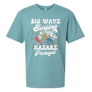 Big Wave Surfing Nazaré Portugal Surfer Surf Sueded Cloud Jersey T-Shirt