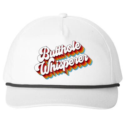 Butthole Whisperer Sarcastic Jokes Retro Snapback Five-Panel Rope Hat